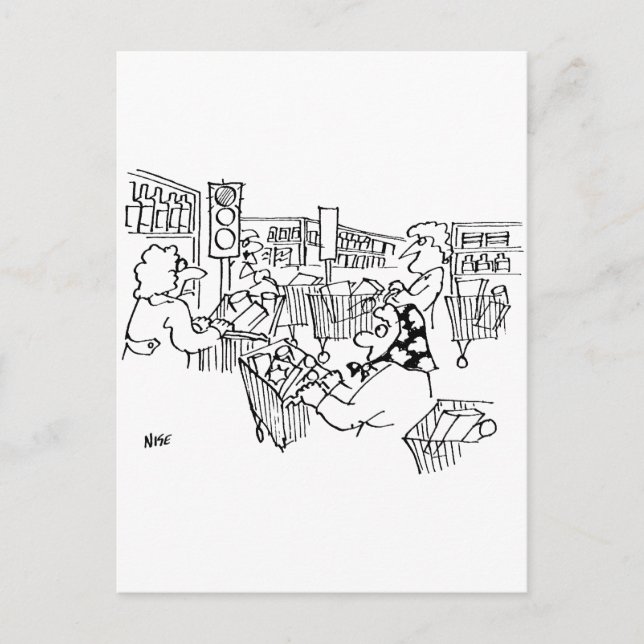 Traffic Control Traffic Lights in a Supermarket Postcard (Front)