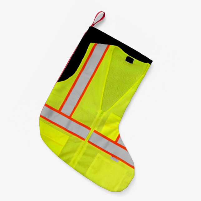 Traffic Director Safety Vest Christmas Stocking (Front (Hanging))