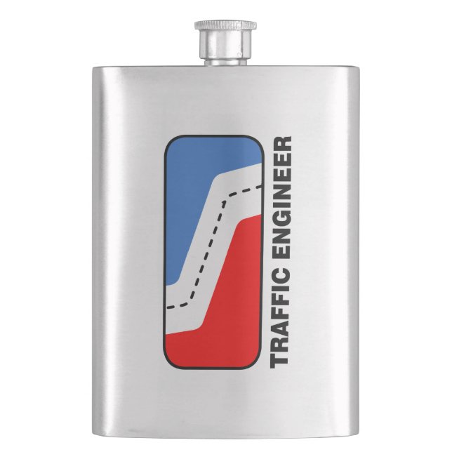 Traffic Engineer League Hip Flask (Front)
