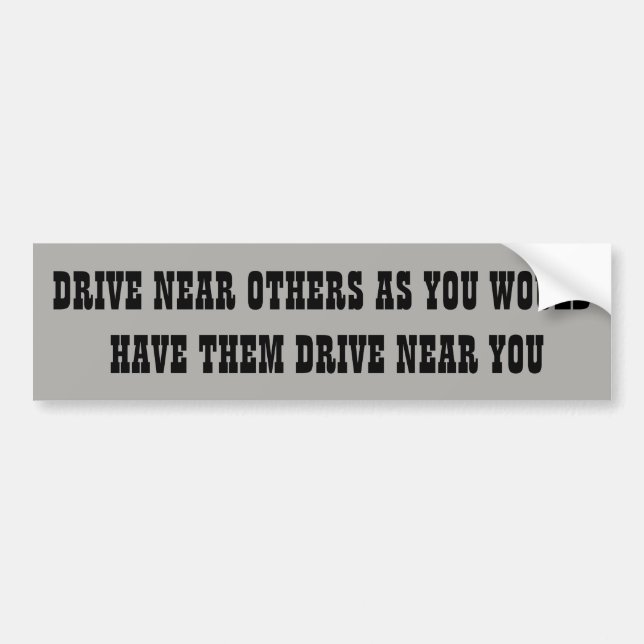 Traffic Golden Rule Bumper Sticker (Front)