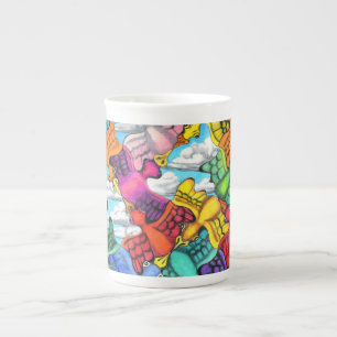 Traffic Jam Bone China Mug