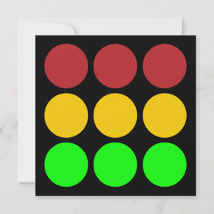 Traffic Light Ahead Caution Road Sign Pattern Holiday Card