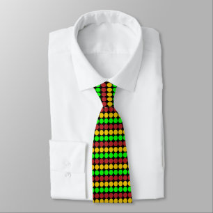 Traffic Light Ahead Caution Road Sign Pattern Tie