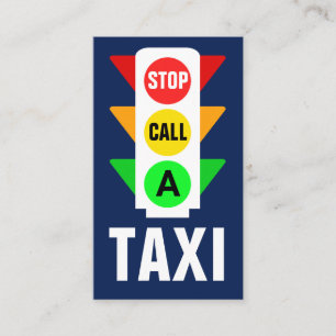 Traffic Light Call A Taxi Cab Business Card