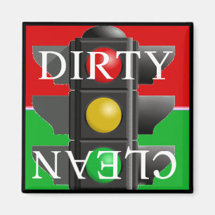 Traffic Light Clean-Dirty Magnet