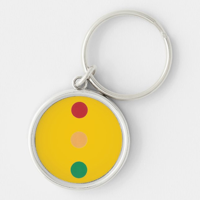 Traffic light colours circles Keychains (Front)