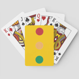 Traffic light colours circles Playing Cards