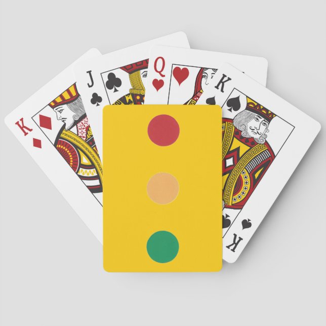 Traffic light colours circles Playing Cards (Back)
