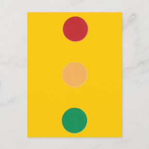 Traffic light colours circles Postcards