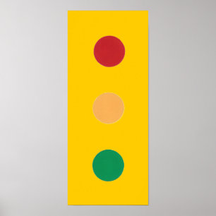 Traffic light colours circles Posters