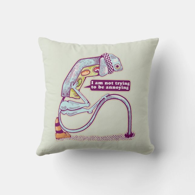 Traffic light looking sad cushion (Back)