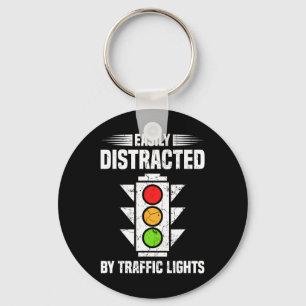Traffic Light Lover Easily Distracted By Traffic L Key Ring