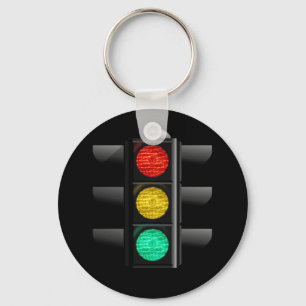 Traffic light Red Yellow Green Key Ring
