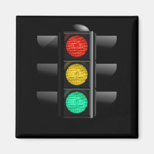 Traffic light Red Yellow Green Magnet