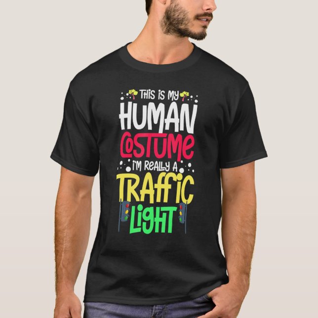 Traffic Light Sign Green Yellow Red Stop Stoplight T-Shirt (Front)