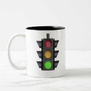 Traffic light Two-Tone coffee mug