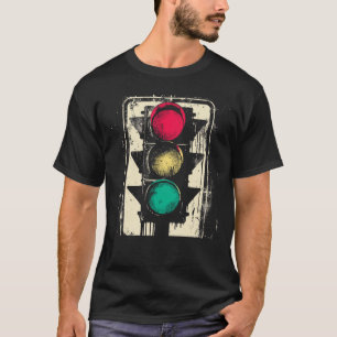 Traffic Light Vintage Stop Go Red Yellow Green Sig T-Shirt