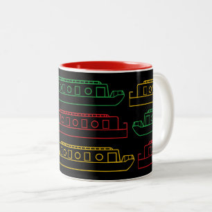 Traffic Lights Barges Two-Tone Coffee Mug