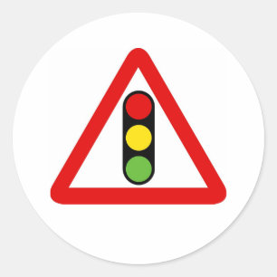 Traffic Lights Classic Round Sticker