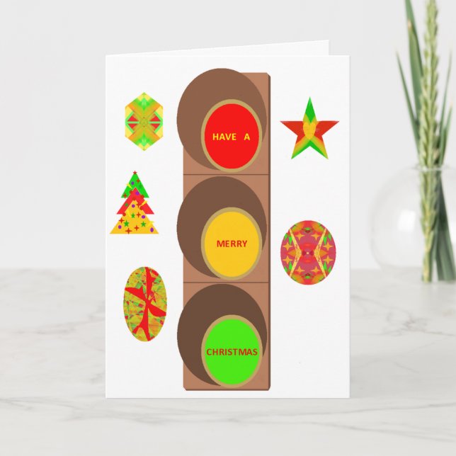 Traffic Lights Holiday Greeting (Front)
