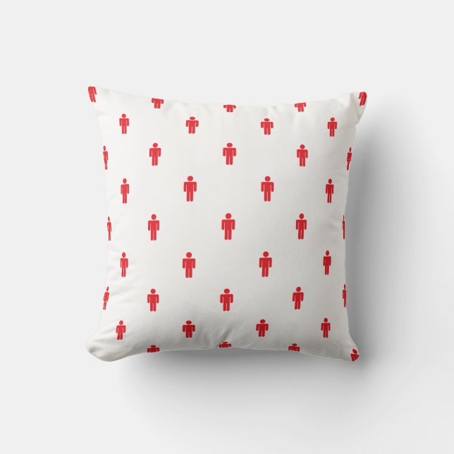 Traffic Lights Man Throw Pillow (Front)