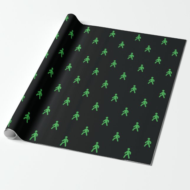Traffic Lights Man Wrapping Paper (Unrolled)