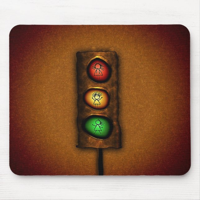 Traffic Lights Mouse Mat (Front)