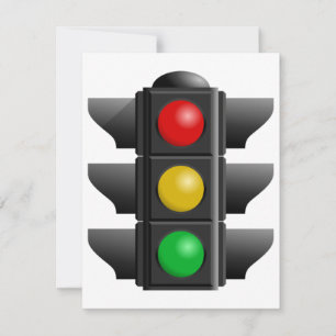 Traffic Lights Red Yellow Green Signal Invitation