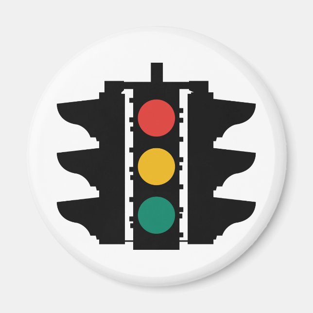 Traffic Lights Street Sign Magnet (Front)