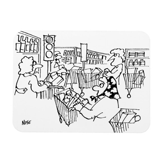 Traffic Management Traffic Lights in a Supermarket Magnet (Horizontal)