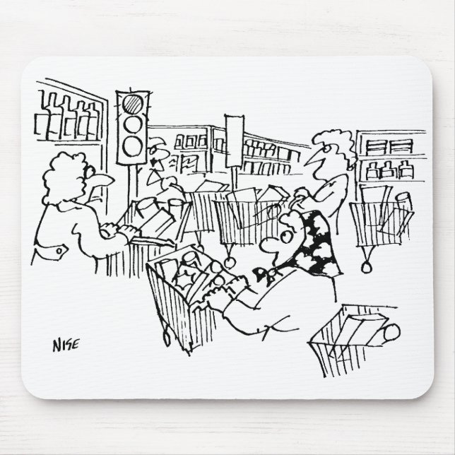 Traffic Management Traffic Lights in a Supermarket Mouse Mat (Front)