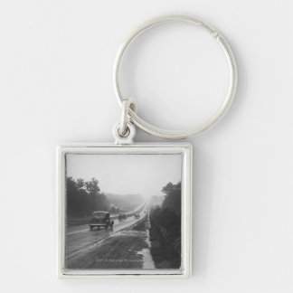 Traffic on highway key ring