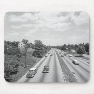 Traffic on highway mouse mat