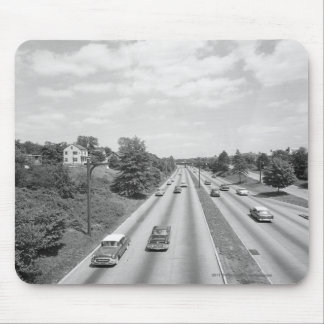 Traffic on highway mouse mat