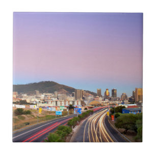 Traffic On Motorway To Cape Town, Western Cape Tile
