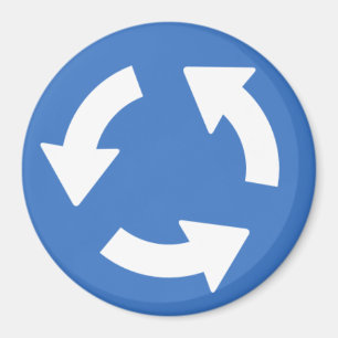 Traffic Roundabout Signage Magnet