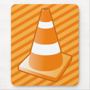 Traffic Safety Cone Mouse Mat