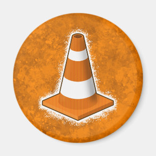 Traffic Safety Cone Splatter Magnet