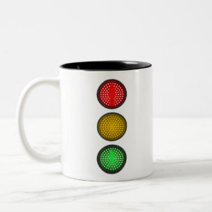 Traffic Signal Light Halloween Group Costume Idea Two-Tone Coffee Mug