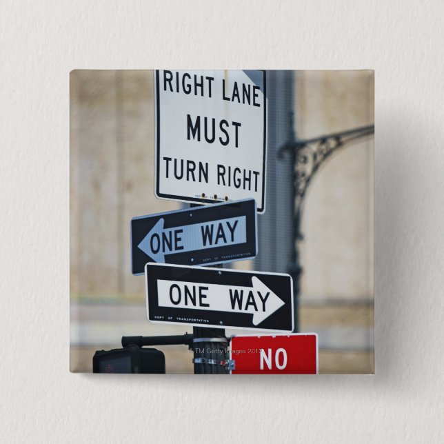 Traffic Signs 15 Cm Square Badge (Front)