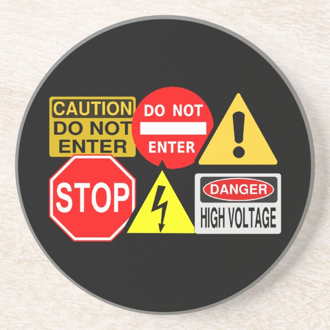 Traffic signs coaster (Front)
