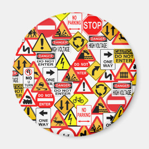 Traffic signs magnet