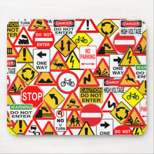 Traffic signs mousepad