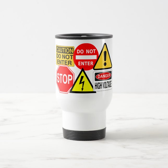 Traffic signs mug - choose style & color (Center)