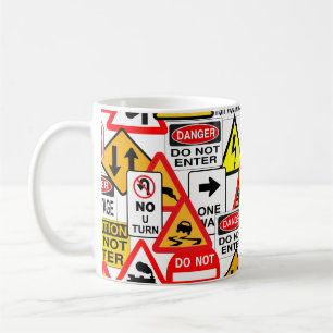 Traffic signs mug - choose style & color