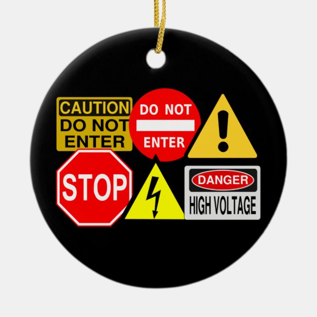 Traffic signs ornament - customize! (Front)