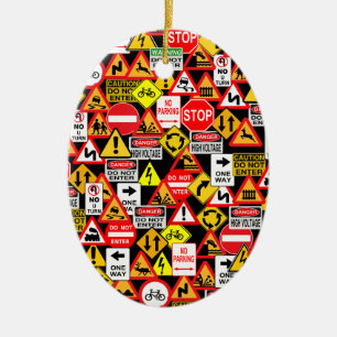 Traffic signs ornament - customize!