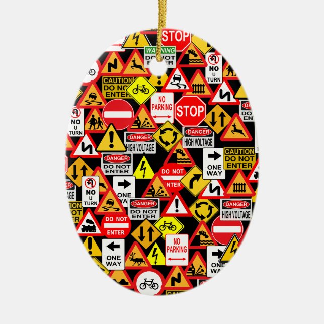 Traffic signs ornament - customize! (Front)