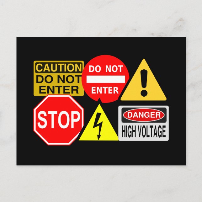 Traffic signs postcard (Front)