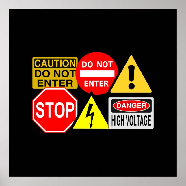Traffic signs poster - customise! (Front)